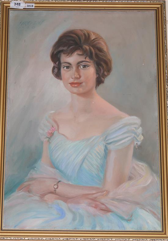 John Strevens (1902-1990) Portrait of a lady 75 x 49cm